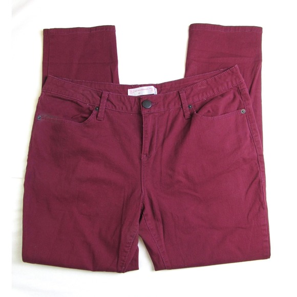 No Boundaries Denim - No Boundaries Jeans Straight Burgundy Maroon Red Juniors Size 17
